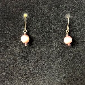 Elegant Pink Cat Eyes Drop Earrings